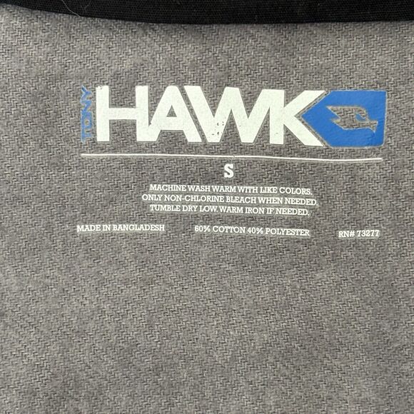Tony Hawk Flannel Shirt Men S Gray Long Sleeve Button Up Reflective Zip Pocket - Picture 5 of 5